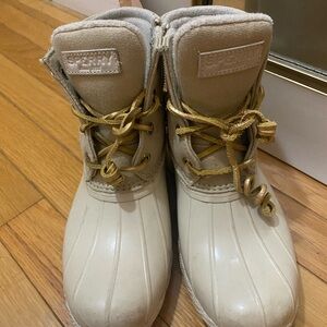 Sperry Cream Boots